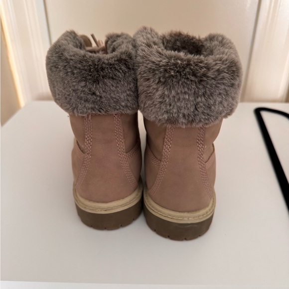 Women's Cozy Fur-Lined Boots - Light Brown - Picture 2 of 3
